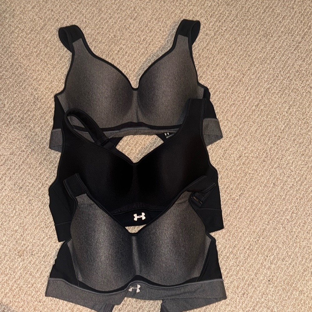 3 Underarmor High-Support Sporta Bra (Size 36C)